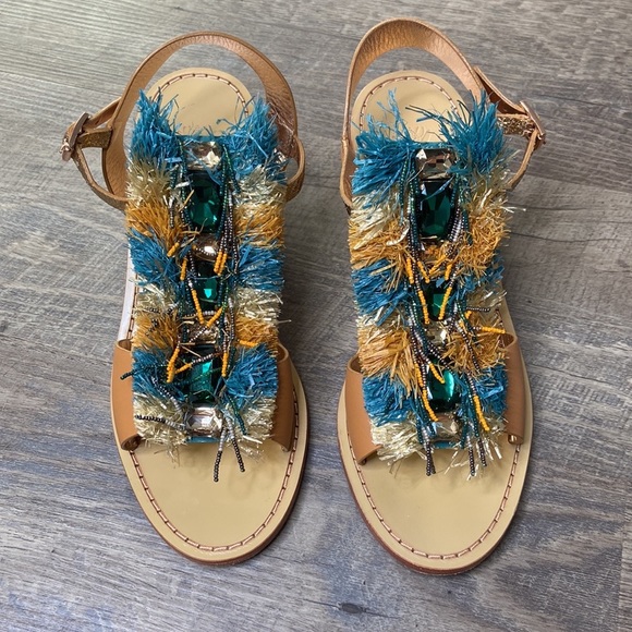 Anthropologie Sanchita Dilochia Rhinestone Sandals - Picture 3 of 6